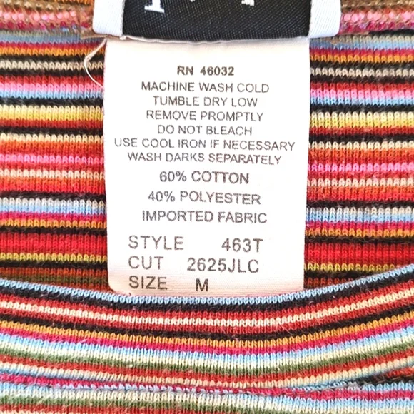 Links Womens Long Sleeve Stipe Mid Weight Knit Top Tee Shirt Size M - Picture 6 of 7